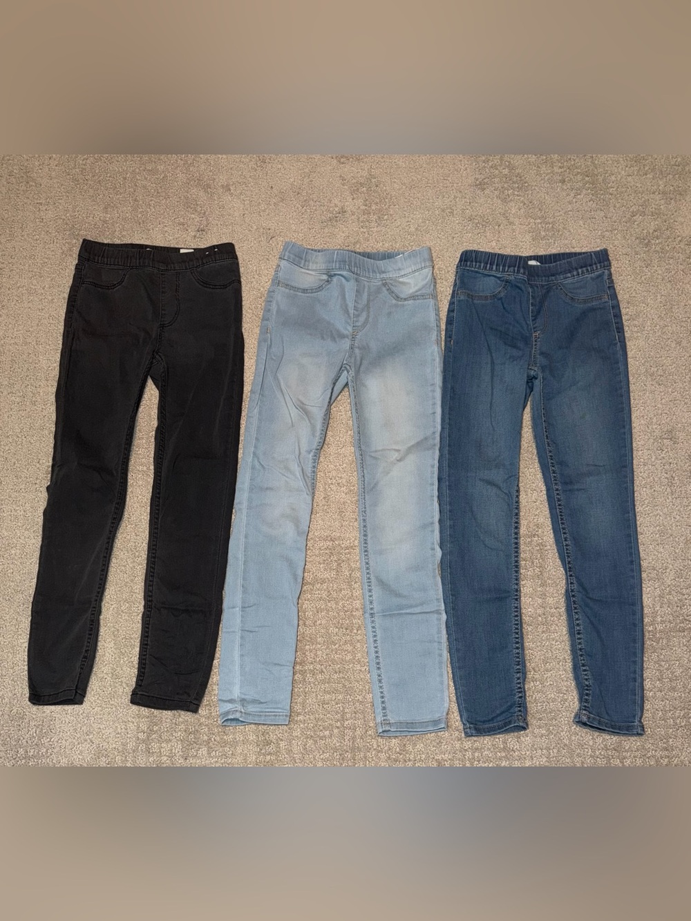 3 Pairs of Kids Skinny Jeans/Jeggings Size 7